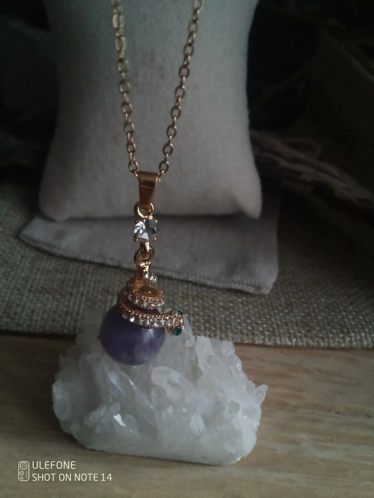 Collier améthyste et serpent 💜. – photo 4